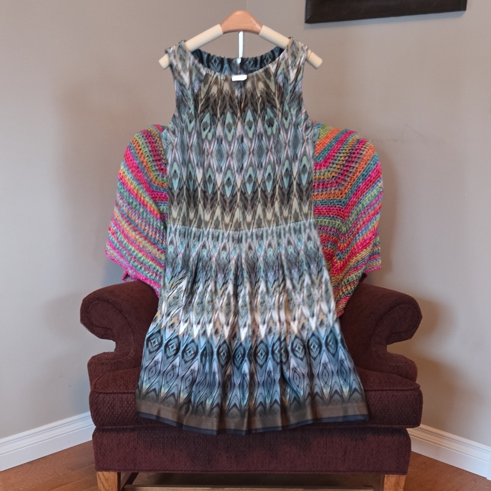 Gabby Skye Multicolor Patterned Dress